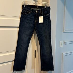 7 for all mankind crop flare jeans size 28